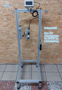 Beispiel: Aluständer mit montiertem TIJ Drucker