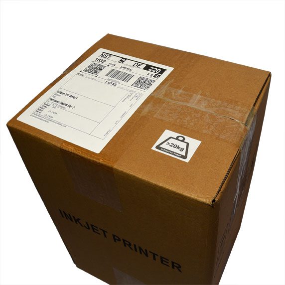 Versandetiketten schweres Paket Aufkleber für schwerer als 20kg